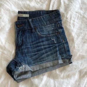 Cut off denim shorts